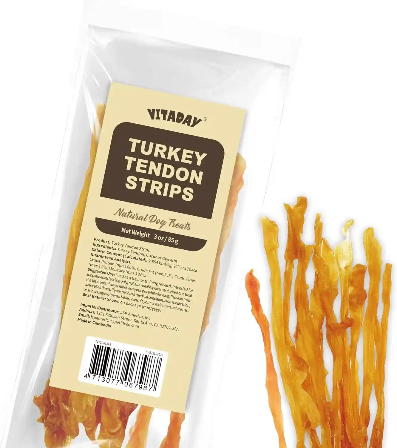 vitaday-turkey-tendons-for-dogs-all-natural-healthy-dog-treats-long-lasting-hypoallergenic-dog-chews-rawhide-free-usa-sourced-for-small-dogs-strips-3-oz-pack-long-lasting-dog-training-treats-rawhide-free-made-of-usa-sourced-turkey
