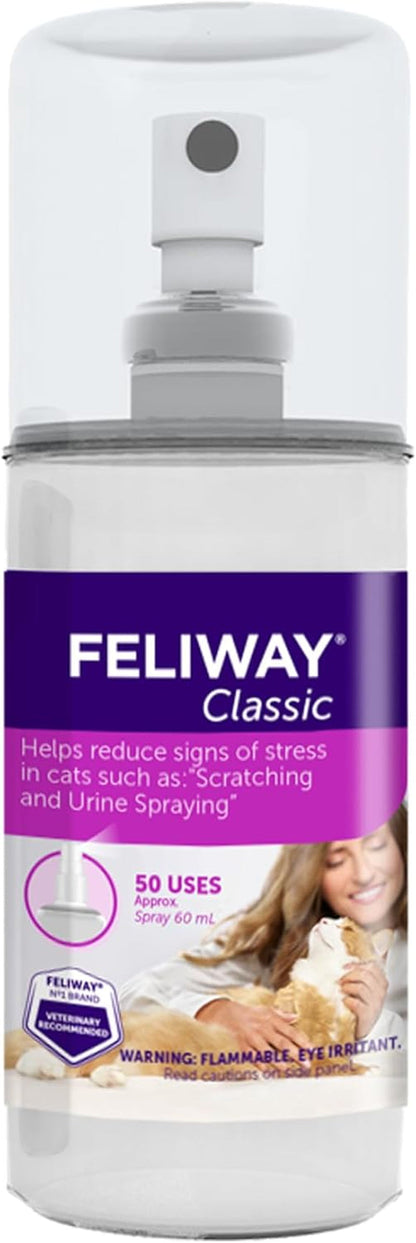 FELIWAY Classic Cat Calming Spray, 60Ml | Comforts Cats at Home and on the Go and Helps to Calm during Travel2