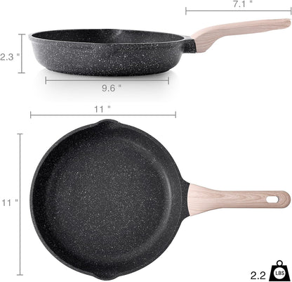 Nonstick Frying Pan Skillet, 11 Inch Granite Cooking Pan Nonstick, Healthy and Non Toxic, Induction Compatible, PFOA Free6