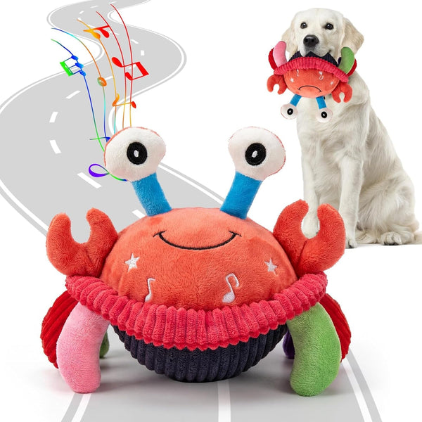 BABORUI Interactive Dog Toys Pig, Jumping Squeaky Dog Toys with Recording and Music Modes, Rechargeable Moving Dog Chew Toys for Small/Medium/Large Dogs to Keep Them Busy(Blue Pig)9