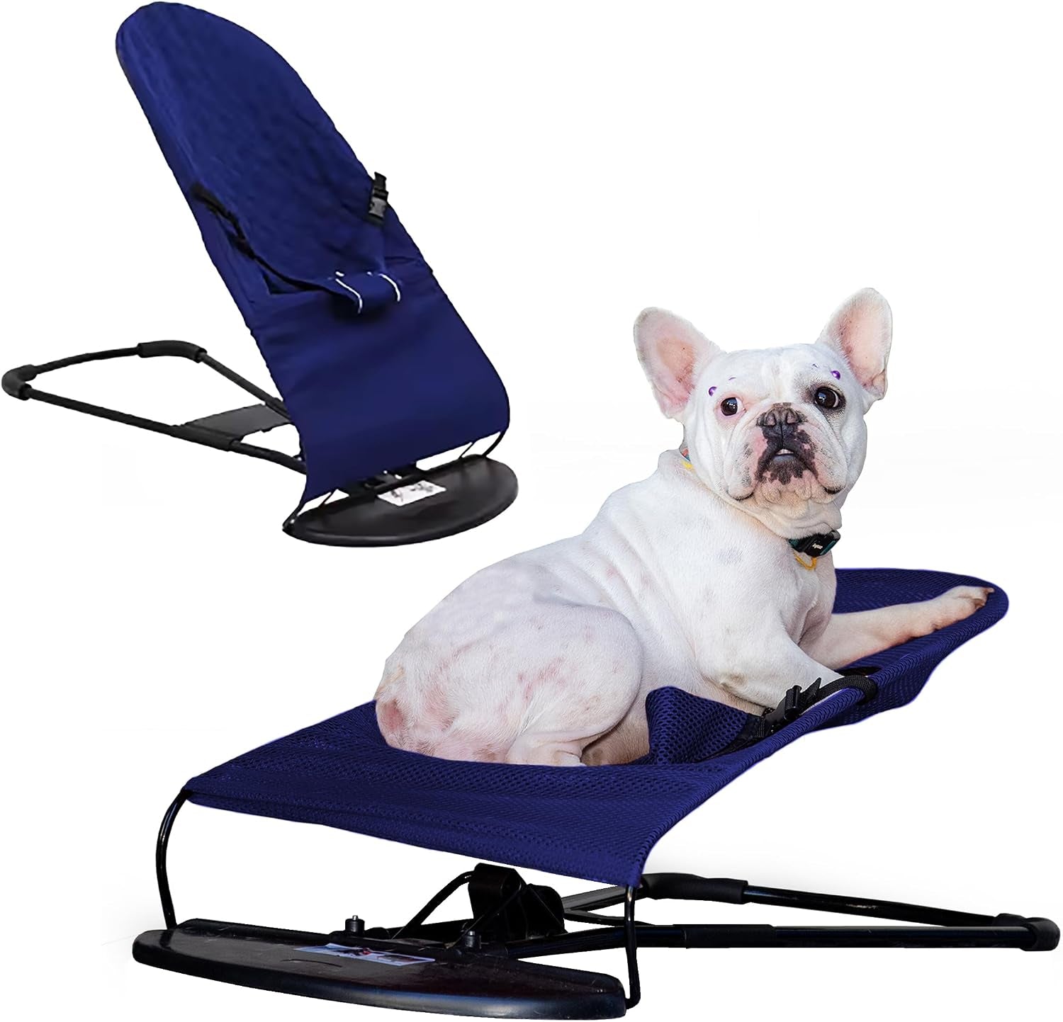 cat-dog-rocking-chair-bouncer-bed-for-frenchie-french-bulldog-lounge-outdoor-portable-foldable-pet-furniture-adjustable-height-breathable-mesh-safety-harness-for-small-animals-puppies