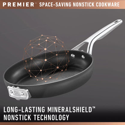 Calphalon Premier Hard-Anodized Nonstick Flat Wok Frying Pan with Mineralshield Technology, 13", Black9