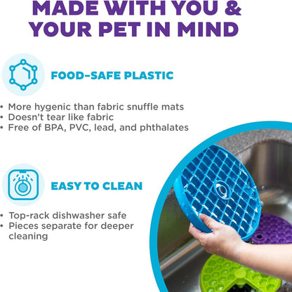Outward Hound by Nina Ottosson Lickin’ Layers 3-In-1 Interactive Dog Feeder Puzzle, Lick Mat & Slow Feeder Bowl - Mental Stimulation Toy for Medium & Large Dogs, 2 Cup Capacity, 10.4 in X 2.8 In4