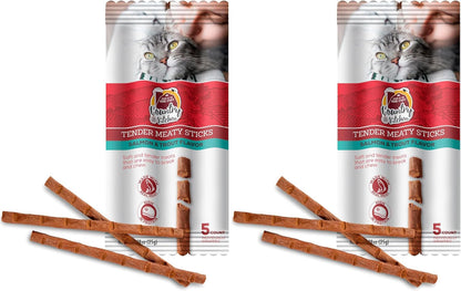 Country Kitchen Salmon & Trout Tender Meaty Sticks Cat Treats, High in Protein, Easy to Break and Chew, 0.88 Oz, 5 Count9