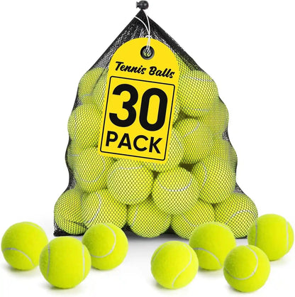 Treeroot 16/30/40/60/80 Pcs Tennis Balls, High Elasticity Tennis Balls Bulk, Comes with a Portable Mesh Bag, Tennis Ball for Dogs, Suitable for Beginner Training Ball, Durable & Bounce13
