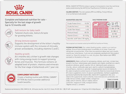 ROYAL CANIN Feline Health Nutrition Kitten Thin Slices in Gravy Cat Food, 3 Oz (Pack of 12) | for Growing Kittens, Tender Thin Slices, Savory Gravy Formula, Twelve Individual 3 Oz Cans2