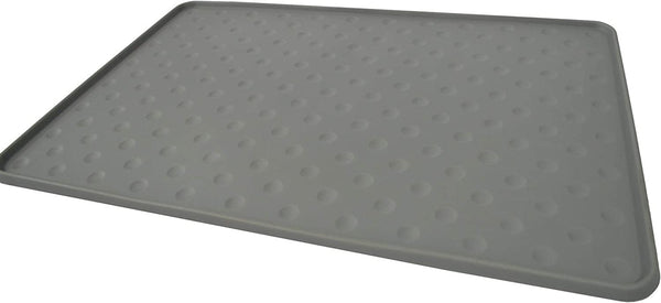 Petfusion Toughgrip Large plus Dog Food Mat [Just the Right Size before Getting Too Big @ 27.5 X 17.5]. Waterproof, Extra Tough FDA Grade Silicone, Grey1