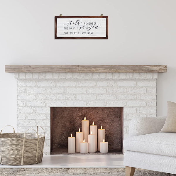 I Still Remember the Days I Prayed Rustic Wood Sign | Christian Inspirational Quote, Vintage Farmhouse Wall Decor, Wooden Plaque for Home Living Room Garden5