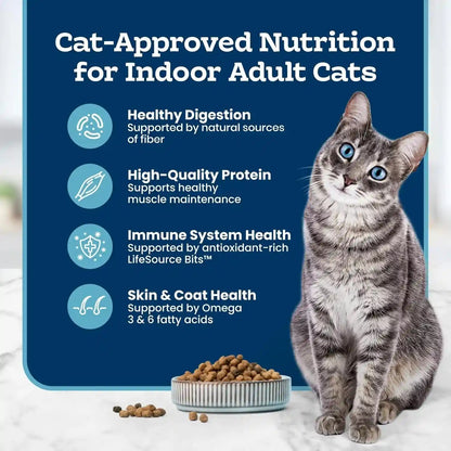 Blue Buffalo Tastefuls Chicken & Brown Rice Recipe Sensitive Stomach Adult Dry Cat Food, Real Chicken First, Deliciously Healthy Natural Cat Food, Natural Ingredients, Supports Digestion, 7-Lb Bag6