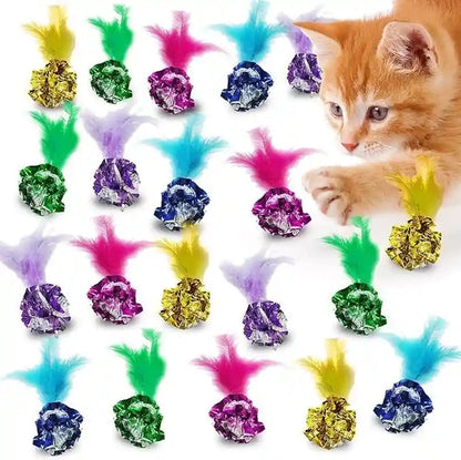 Sungrow Cat Crinkle Balls, Shiny, Mylar Crinkler, Stress-Relief Toy for Kittens, Interactive & Engaging, Keeps Grown-Up Cats Active, Encourages Multi-Cat Play, Provides Endless Entertainment, 6 Pcs8