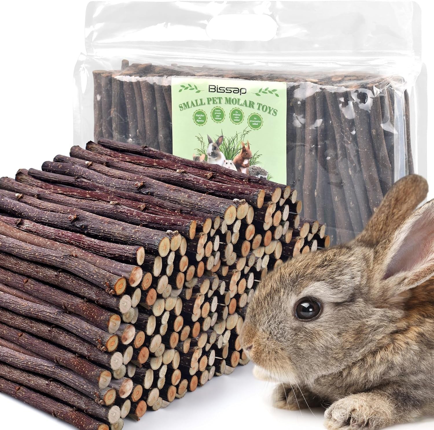 bissap-apple-sticks-for-rabbits-natural-bunny-chew-toys-and-treats-for-chinchilla-guinea-pig-hamster-gerbil-small-animals-pet-apple-wood-stick-toys-teeth-grinding-230g-8-1oz