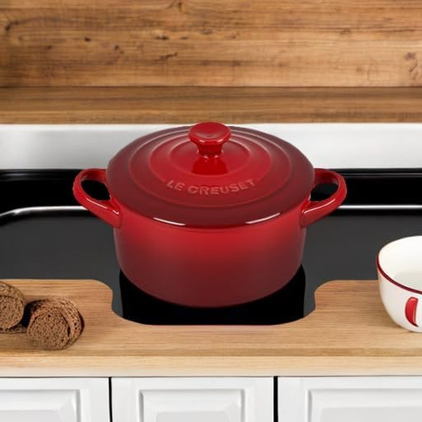 Le Creuset Stoneware Mini round Cocotte, 14 Oz., Cerise8