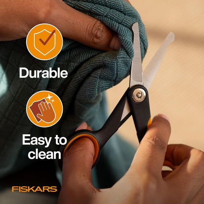 Fiskars Pet Grooming Detailing Scissors for Dogs & Cats, 5.5", Orange/Black | Detailing Scissors with Rounded Tips & Softgrip Handle, Cat and Dog Supplies7