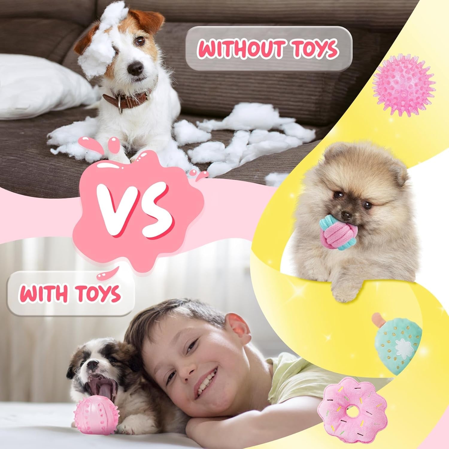 xiugoal-pink-puppy-toys-for-boredom-23-pack-puppy-chew-toys-for-teething-interactive-dog-toys-for-puppies-cute-small-dog-toys-with-treat-ball-squeaky-dog-chew-toys-and-ropes
