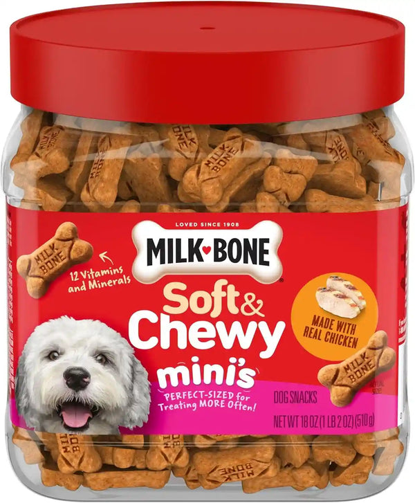Milk-Bone Soft & Chewy Mini'S Dog Training Treats, 18 Oz Canister | Made with Real Chicken Breast, Small Dog Treats for Training and Rewarding, 18% Protein, Fortified with Vitamins and Minerals9