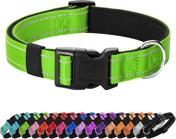 Reflective Dog Collar Padded with Soft Neoprene Breathable Quick Release Basic Dog Collars for Medium Dogs Purple Girl12