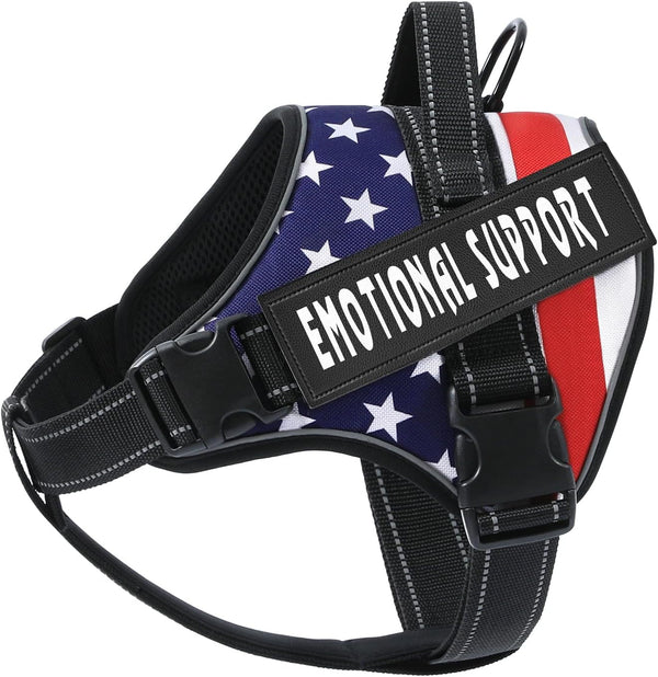 Voopet Service Dog Harness, Emotional Support Pet Vest Harness, Reflective Breathable & Adjustable No Pull ESA Harness for Small Medium Large Dogs (With 4 PCS Removeable Tags),Xx Small (Pack of 1)32