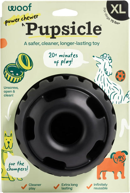 WOOF Power Chewer Pupsicle Dog Treat Toy for Dogs 25-75 Lbs | Tough Chew Toy, Durable Rubber, Treat Compatible, Reusable, Low-Mess Design, Easy to Fill, Easy to Rinse9