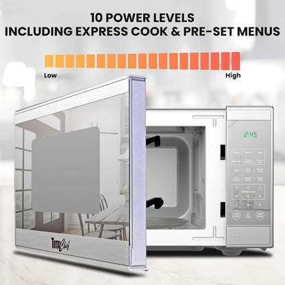 0.7 Cu Ft Microwave Oven Compact Countertop Microwave, Small Stainless Steel Kitchen Appliance with Digital Touch, Pre-Set Functions, 10” Turntable 700 Watt6