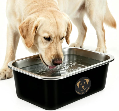 Stainless Steel Dog Bowls for Large Dogs, High Capacity Metal Dog Food Bowls, Food and Water Bowl for Larges, X-Large, and Big Dogs 1.25 Gallons13