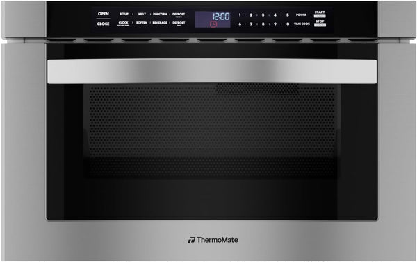 24 Inch Built-In Microwave Drawer,  1.2 Cu. Ft. Microwave Drawer with Automatic Presets, 1000 Watts with 11 Power Levels, Touch Controls, Sensor Cooking, Defrosting Rack, Stainless Steel1