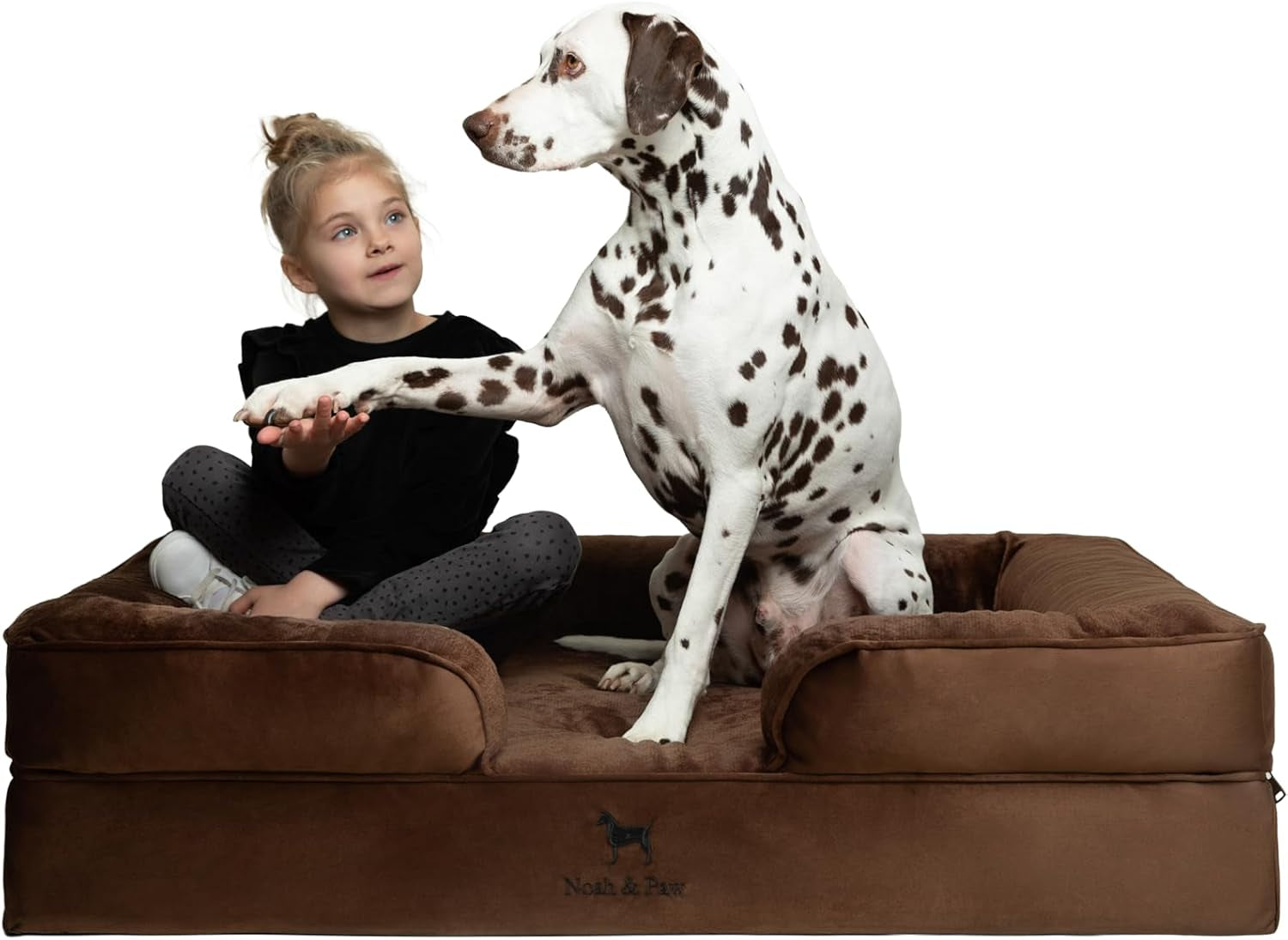 noah-paw-large-dog-bed-35x25x11-inch-orthopedic-dog-beds-eggshell-memory-foam-infused-with-cooling-gel-inner-cover-water-resistant-machine-washable-faux-leather
