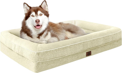 Waterproof Memory Foam Dog Beds for Extra Large Dogs Non-Slip Orthopedic Dog Beds Washable Couch Pet Bed with Removable Cover (Grey, X-Large)10
