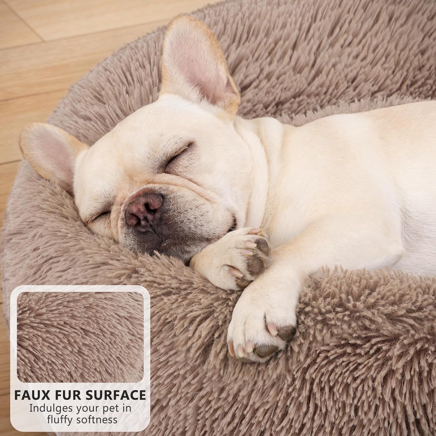 mixjoy-orthopedic-dog-bed-comfortable-donut-cuddler-round-pet-beds-ultra-soft-washable-dog-and-cat-cushion-20-23-30-23-brown