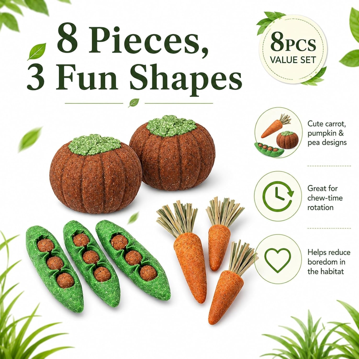 hercocci-8pcs-guinea-pig-chew-toys-hamster-toys-prevent-excessive-teeth-growth-natural-vegetables-carrot-and-timothy-grass-for-guinea-pig-rabbit-chinchillas-gerbil