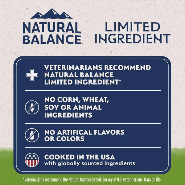 Natural Balance Limited Ingredient Adult Dry Dog Food with Vegan Plant Based Protein and Healthy Grains, Vegetarian Recipe, 24 Pound (Pack of 1)3