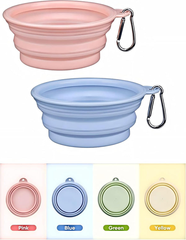 2-Pack Portable Pet Bowls, 12OZ Collapsible Dog & Cat Water Bowl with Hook | Bpa-Free Leak-Proof Foldable Food Dish for Small Medium Pets, Travel, Camping Daily Indoor&Outdoor Essentials3