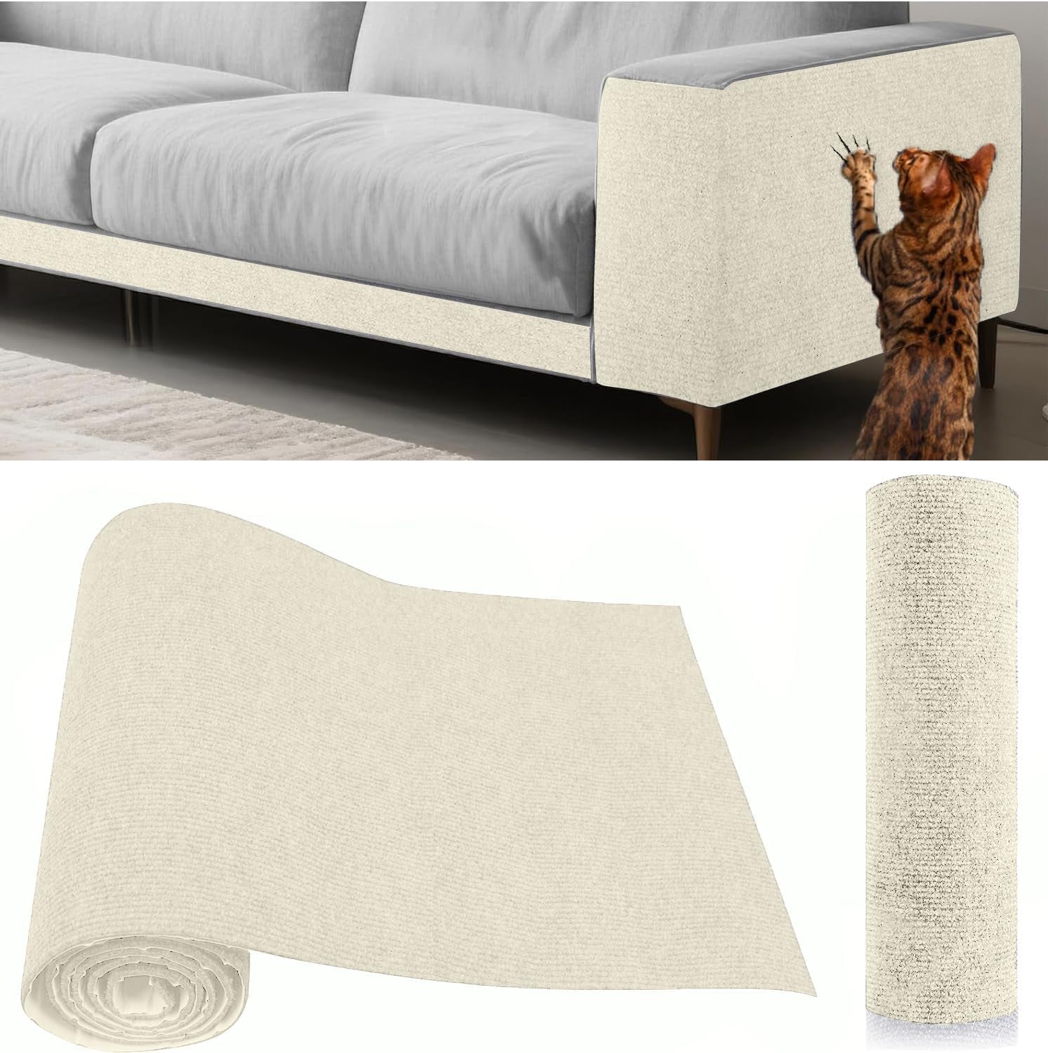 cat-scratch-furniture-protector-couch-protector-from-cat-claws-self-adhesive-carpet-remnants-scratching-mat-trimmable-diy-climbing-covering-posts-grey-15-8-x-39-3