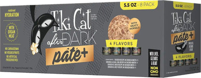 Tiki Cat after Dark Pate+ Wet Cat Food, Variety Pack, 2.8 Oz. Cans (Pack of 12)18