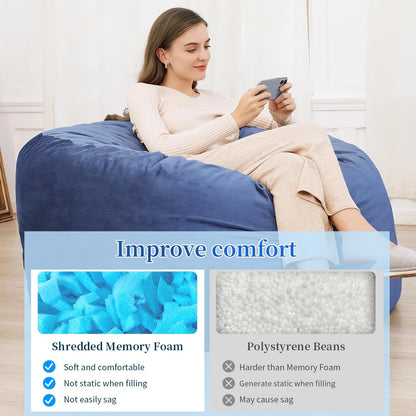 Bean Bag Filler, 10Lbs Shredded Memory Foam Filling, Soft Pillow Stuffing Bean Bag Refill Foam for Couch, Cushion, Stuffed Animals, Dog Bed, Arts Crafts | Soft Pillow Stuffing | Light Supportive | Ideal for Couch Cushions, Stuffed Animals, Dog Bed, Arts Crafts | Oeko-Certified4