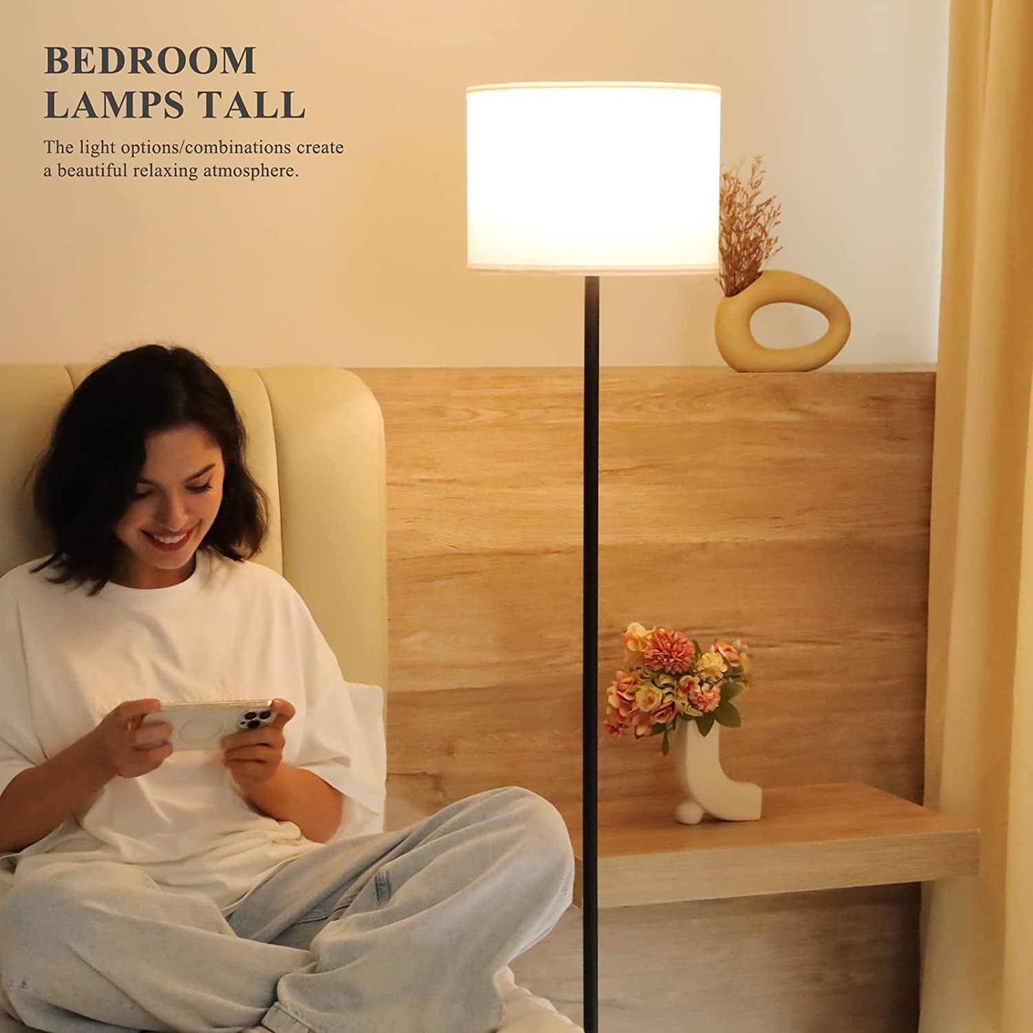 modern-floor-lamp-simple-design-with-white-shade-foot-pedal-switch-60-black-floor-lampwithout-bulb-tall-lamps-for-living-room-bedroom-office-dining-room-kitchen