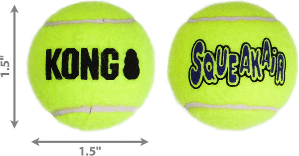 KONG - Squeakair Ball - Dog Toy Premium Squeak Tennis Ball, Gentle on Teeth (X-Small (6 Pack))3