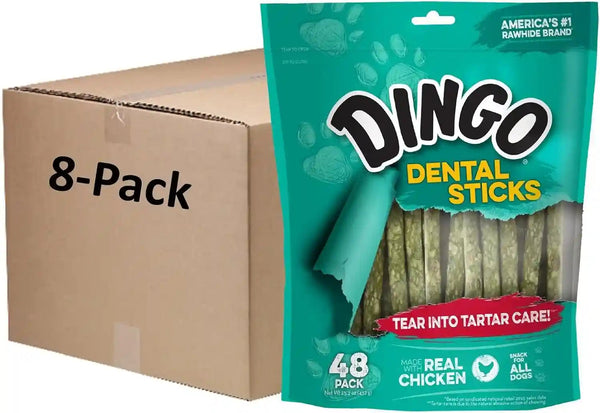 Dingo Dental Sticks Dog Treats with Real Chicken & Parsley, 48 Count | Real Parsley Freshens Breath, Chewing Reduces Tartar & Plaque, Fully Digestible, for Adult Dogs8