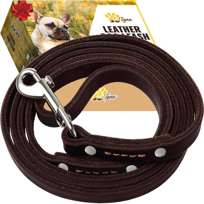 ADITYNA Leather Dog Leash for Small & Medium Dogs, 6Ft X 5/8" | Soft yet Strong Leather Leash for Walking, Training, Hiking — Great for Shih Tzu, Poodle, French Bulldog, Corgi.9