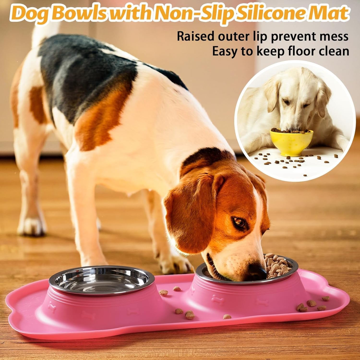hubulk-pet-dog-bowls-2-stainless-steel-dog-bowl-with-no-spill-non-skid-silicone-mat-pet-food-scoop-water-and-food-feeder-bowls-for-feeding-small-medium-large-dogs-cats-puppies-s-pink