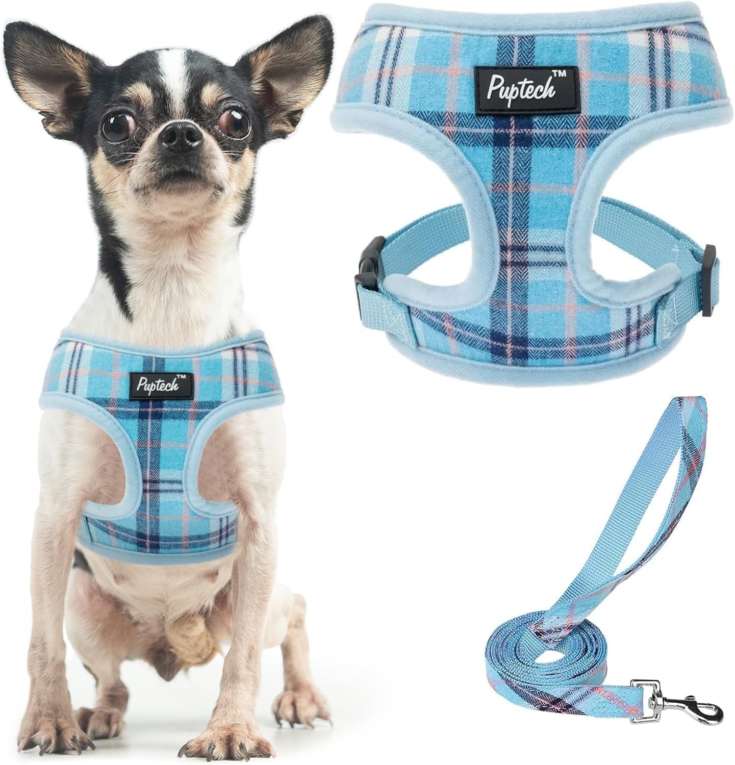pupteck-soft-mesh-dog-harness-small-sized-and-leash-set-pet-puppy-cat-comfort-padded-vest-no-pull-harnesses-beige-s