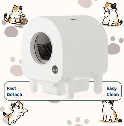Garvee Self-Cleaning Cat Litter Box, Automatic Smart Pet Litter Box, Large Capacity for Multiple Cats, Wifi-Enabled App Control with Safety Sensors W/Garage Bags | Multiple Cats Available, Large Capacity, Wifi-Enabled App Control W/Safety Sensors W/ Garage Bags6