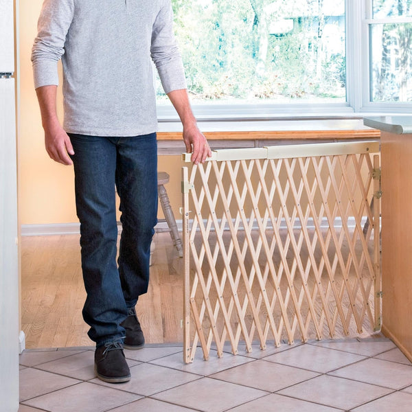 Evenflo Expansion Walk-Thru Room Divider Baby Gate (Natural Wood)5