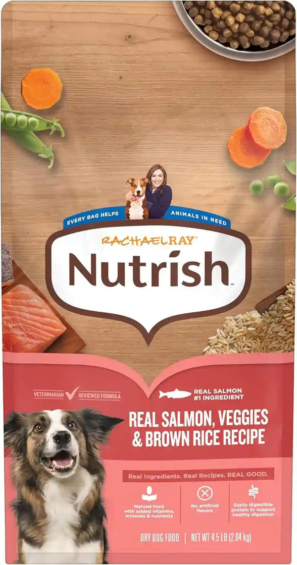 Nutrish Salmon Dry Dog Food, 26 Lb. Bag (Rachael Ray) | Complete & Balanced Nutrition for Small, Medium and Large Breed Adult Dogs, Veterinarian Reviewed Formula11