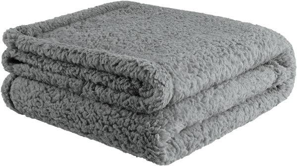 Furrybaby Dog Blanket Soft Dog Blankets for Large Dogs Puppy Essentials Washable Sherpa Fleece Cat Blanket 32X40 Inches for Bed Furniture Couch Sofa (Medium, Grey)1
