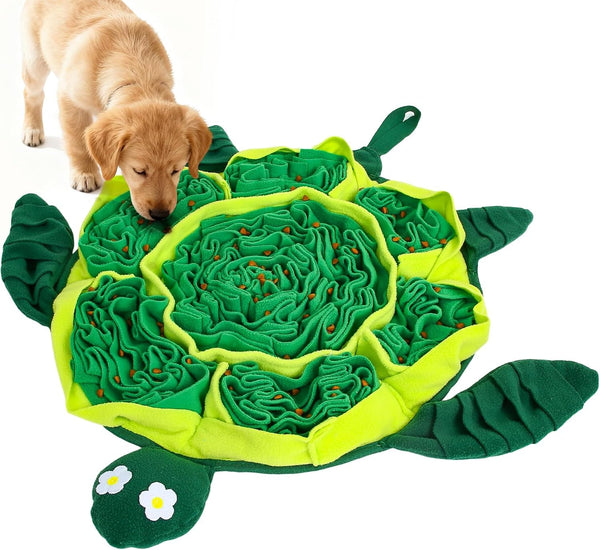 Snuffle Mat for Dogs - Interactive Puzzle Feeding Game for Stress Relief & Foraging Skills | Dog Toys to Keep Them Busy | Small/Medium/Large Dogs Turtle Design1