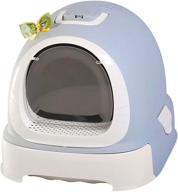 Dog Potty Training Toilet ﻿ Cat Litter Bowl Full Closed Drawer Food Toilet Large Sand Anti-Splashing Pot Pull Deodorant(Pink)10