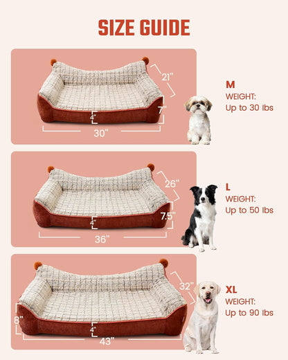 Orthopedic Dog Couch for Medium & Large Dogs, Waterproof Sofa Beds (43''×32''×8'')4