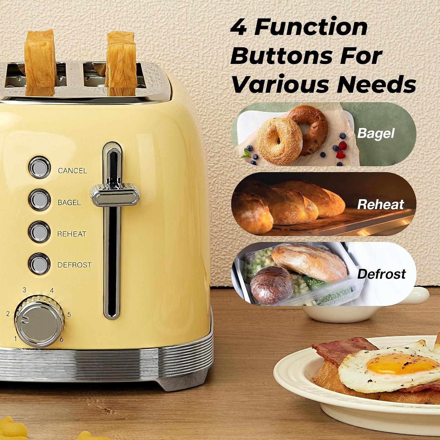 toaster-2-slice-retro-stainless-steel-yellow-1-5-extra-wide-slots-with-bagel-defrost-reheat-cancel-functions-6-bread-shade-settings-removable-crumb-tray