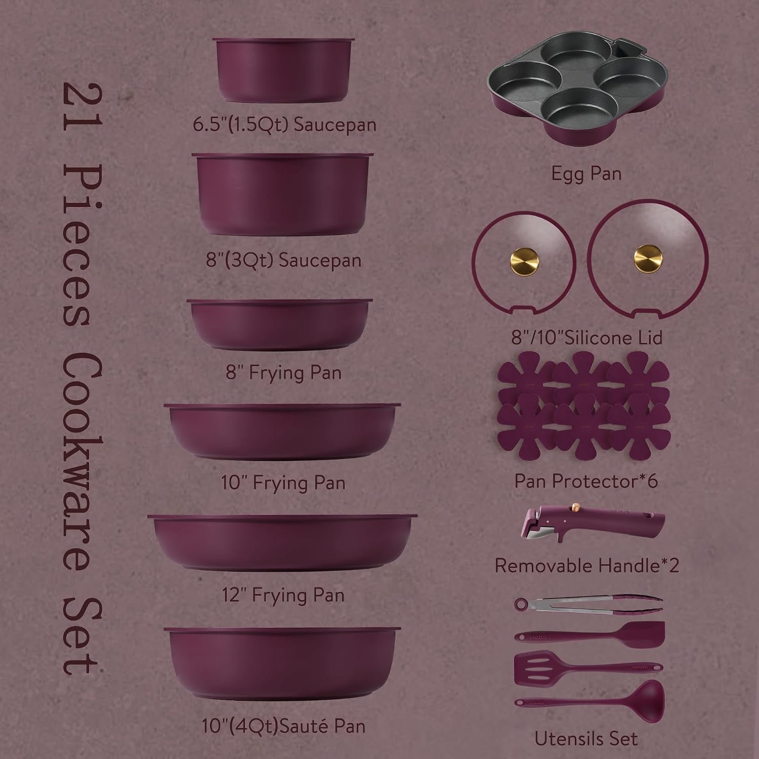 21pcs-pots-and-pans-set-non-stick-detachable-handle-cookware-sets-ultra-nonstick-space-saving-dishwasher-oven-safe-non-toxic-kitchen-apartment-camping-rv-traveling-purple