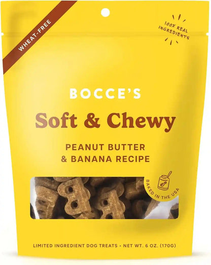 Bocce'S Bakery PB & Banana Flavor Soft & Chewy Dog Treats, 6 Oz | Oven Baked, Wheat-Free Everyday Dog Treat Cookies - Made with Real, Limited Ingredients and Baked in the USA1